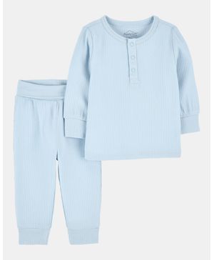 Paquete De 2 Piezas De Playera Y Pantalón De Purelysoft Azul Carter's