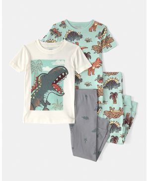 Pijama De Algodón 4 Piezas Con Dinosaurio Carter's