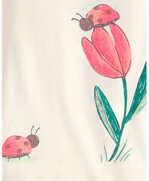 Pijama De Algodón 4 Piezas Con Flores Carter's