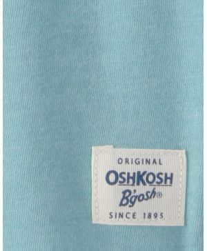 Playera Con Cuello Tipo Henley De Manga Corta Turquesa Oshkosh B'Gosh