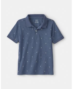 Playera Tipo Polo Con Anclas Azul Carter's