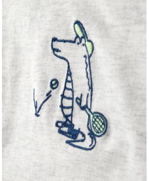 Playera Tipo Polo De Cocodrilo Azul/Gris Carter's