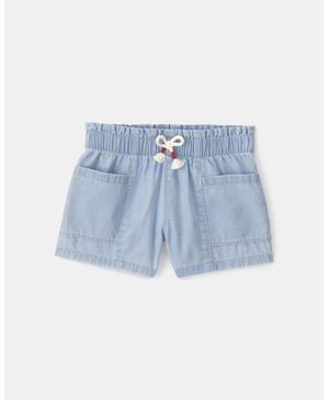 Short De Chambray Azul Carter's