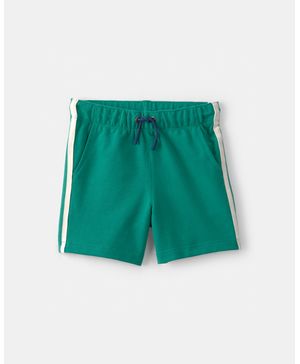 Short De Felpa Francesa A Rayas Verde/Marfil Carter's
