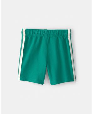 Short De Felpa Francesa A Rayas Verde/Marfil Carter's