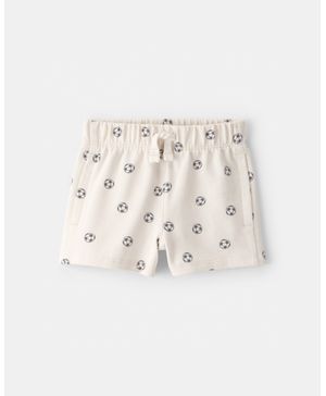 Short De Felpa Francesa De Fútbol Blanco Carter's