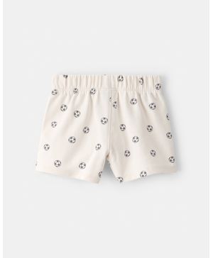 Short De Felpa Francesa De Fútbol Blanco Carter's