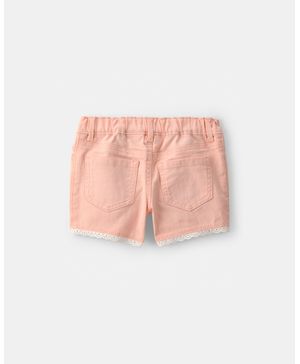 Short De Sarga Con Ribete De Ojales Durazno Oshkosh B'Gosh