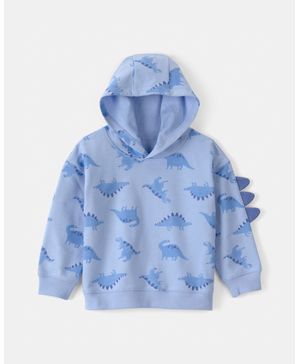 Sudadera Con Capucha De Felpa Francesa De Dinosaurio Azul Carter's