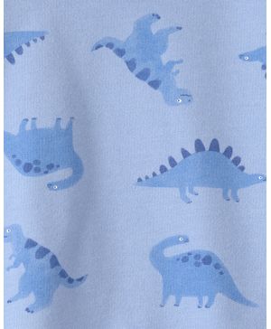 Sudadera Con Capucha De Felpa Francesa De Dinosaurio Azul Carter's