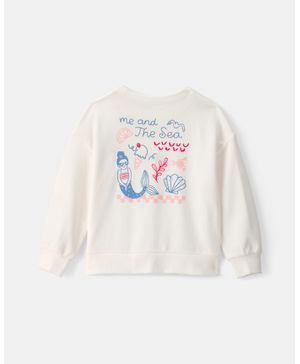 Sudadera De Cuello Redondo De Felpa Francesa Con Sirena Carter's