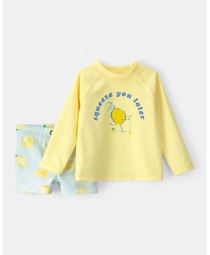 Traje De Baño De 2 Piezas Con Playera Para Nadar De  Limones Carter's