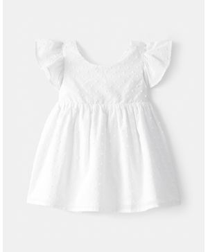 Vestido Con Volantes De Lunares Suizos Blanco Oshkosh B'Gosh