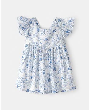 Vestido Con Volantes Floral Azul/Blanco Oshkosh B'Gosh