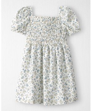 Vestido De Algodón Orgánico Con Fruncido Spring Bloom Carter's Little Planet