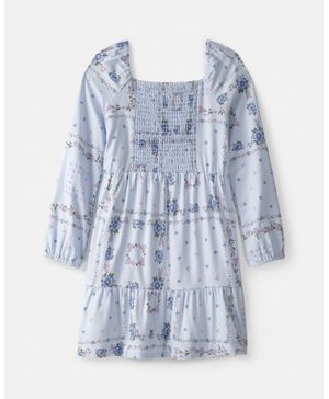 Vestido De Manga Larga Con Fruncidos Con Estampado Oshkosh B'Gosh