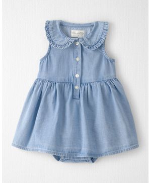 Vestido Pañalero De Chambray De Algodón Orgánico Carter's Little Planet