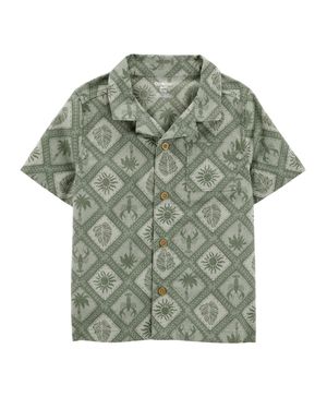 Camisa De Botones Con Estampado De Mosaico Oshkosh B'Gosh