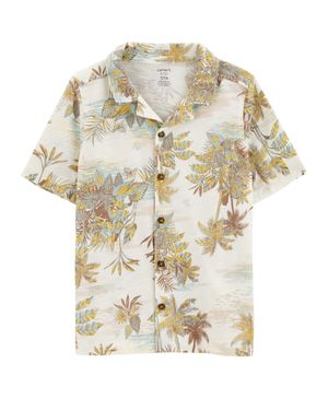 Camisa De Botones De Palmeras Carter's