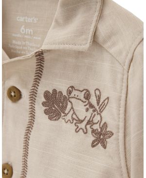 Conjunto De 2 Piezas Con Camisa De Botones Y Short Carter's