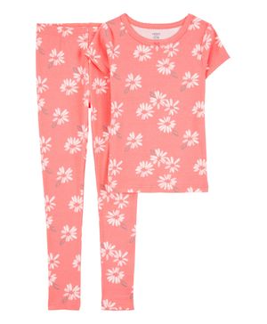 Pijama De 2 Piezas Floral 100% Algodón De Ajuste Perfecto Carter's