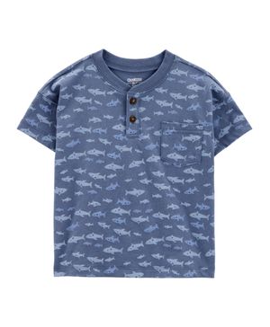 Playera De Cuello Tipo Henley Con Estampado De Peces Oshkosh B'Gosh