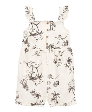 Romper Con Olanes De Estampado Tropical Carter's