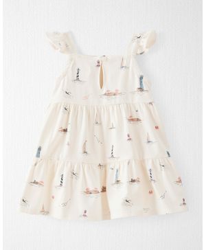 Vestido De Algodón Orgánico De Estampado Costero Carter's Little Planet