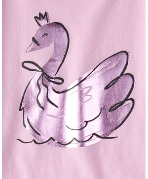 Blusa De Gráfico Con Cisne Metálico Y Manga Larga En Rosa Carter's