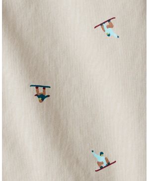 Camisa Con Botones De Snowboarding En Caqui Oshkosh B'Gosh