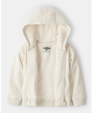 Chamarra Con Capucha Y Cierre En Crema Oshkosh B'Gosh