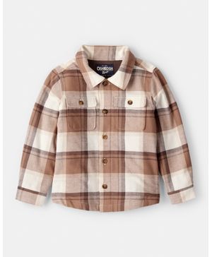 Chamarra De Franela De Manga Larga En Marrón Oshkosh B'Gosh