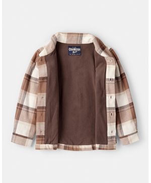 Chamarra De Franela De Manga Larga En Marrón Oshkosh B'Gosh