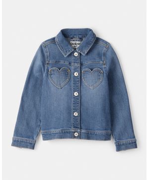 Chamarra De Mezclilla Con Corazones En  Azul Oshkosh B'Gosh