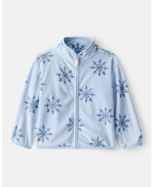 Chamarra De Microfleece Con Cierre Y Copos De Nieve En Azul Oshkosh B'Gosh
