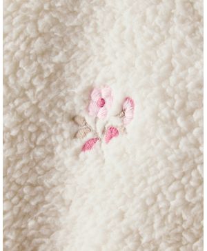 Chamarra De Sherpa Floral Con Cierre Y Manga Larga En Blanco Oshkosh B'Gosh