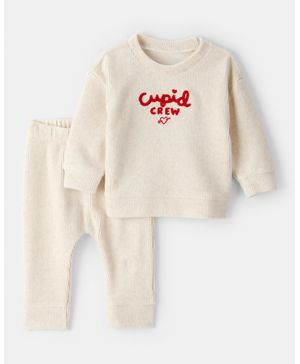 Conjunto 2 Piezas Con Sudadera"Cupid Crew" De San Valentín Carter's