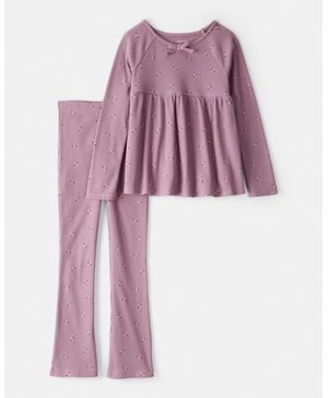 Conjunto De 2 Piezas A La Moda Blusa Térmica Y Pantalón Carter's