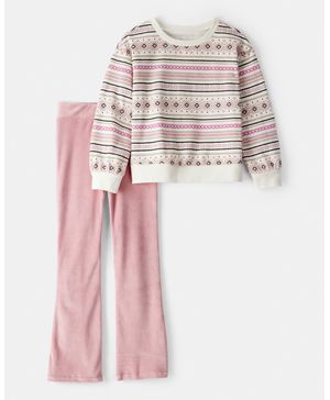 Conjunto De 2 Piezas Con Suéter Con Estampado De Fair Isle Carter's