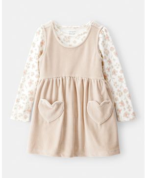 Conjunto De 2 Piezas Con Vestido De Terciopelo Floral Carter's