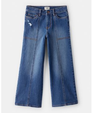 Jeans De Mezclilla De Pierna Ancha De Lavado Oscuro Oshkosh B'Gosh