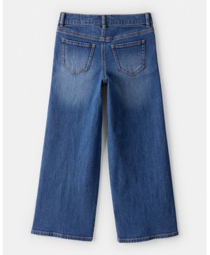 Jeans De Mezclilla De Pierna Ancha De Lavado Oscuro Oshkosh B'Gosh