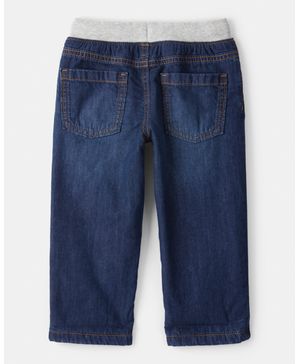 Jeans De Mezclilla Recto De Lavado Oscuro Con Forro Oshkosh B'Gosh