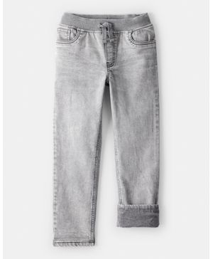 Jeans De Mezclilla Recto Pull-On De Lavado Gris Oshkosh B'Gosh