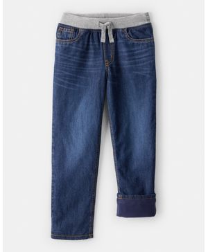 Jeans De Mezclilla Recto Pull-On De Lavado Oscuro Oshkosh B'Gosh