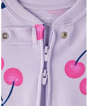 Mameluco 100% Algodón Con Cierre Bidireccional De Cerezas Carter's