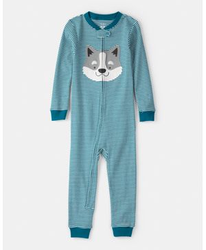 Mameluco 100% Algodón De Ajuste Ceñido Con Perritos En Azul Carter's