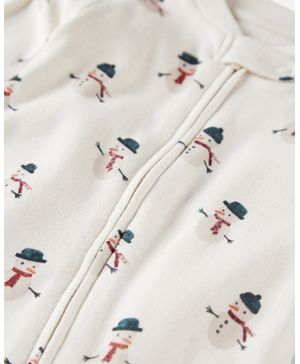 Mameluco De Algodón Orgánico De Muñecos De Nieve Carter's Little Planet