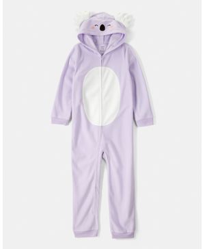 Mameluco De Corte Holgado Con Manga Larga Y Koala En Morado Carter's