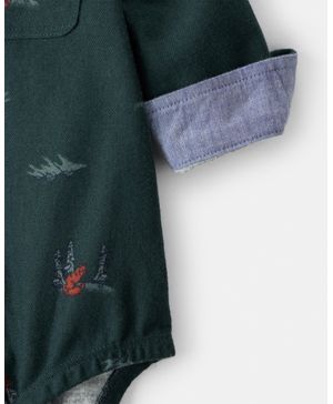 Pañalero Con Botones Y Zorrito Del Bosque Navideño Oshkosh B'Gosh